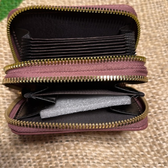 LISDINE mini solid mauve color card holder New - Picture 4 of 7